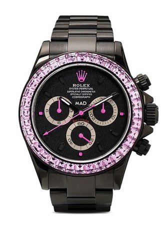 ROLEX | pink sapphire-encrusted rolex daytona, £82,000