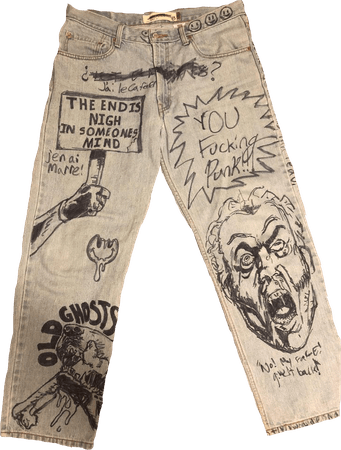 comic book inspired jeans