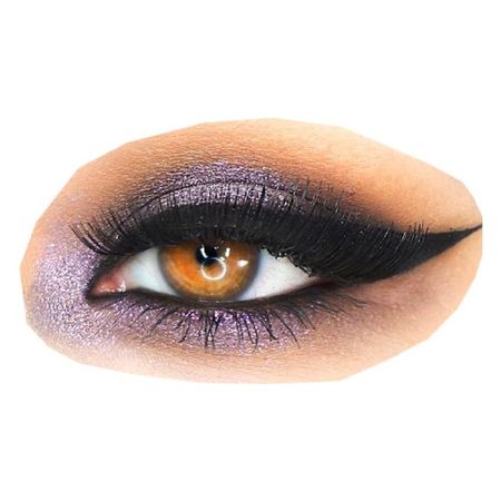 amber brown eye makeup look purple gray eyeshadow
