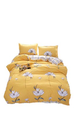 yellow flower bed set | romwe