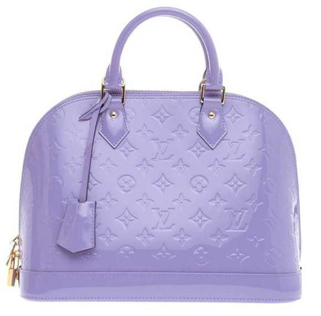 Louis Vuitton handbag alma monogram vernis PM lilac purple