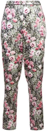 poppy printed tailored trousers