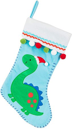 Amazon.com: Monogrammed Me Christmas Stocking, Applique Dinosaur: Home & Kitchen