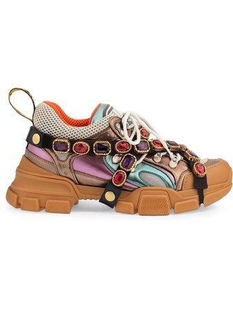 Gucci Flashtrek Sneakers With Removable Crystals - Farfetch