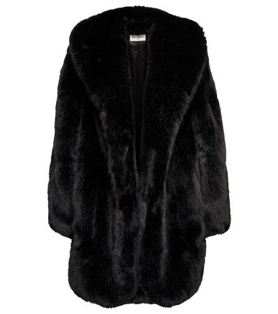 Saint Laurent - Faux fur coat | Mytheresa