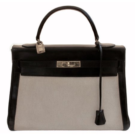 Vintage Hermes Kelly Bag 32cm Sac a Depeches Retourne Black... | LePrix