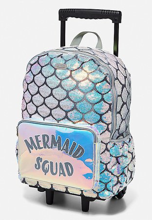 mermaid rolling backpack