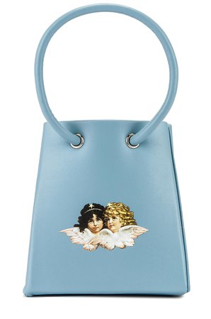 FIORUCCI Apple Leather Icon Mini Handbag in Pale Blue | REVOLVE