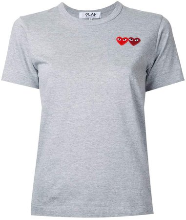 double heart logo T-shirt