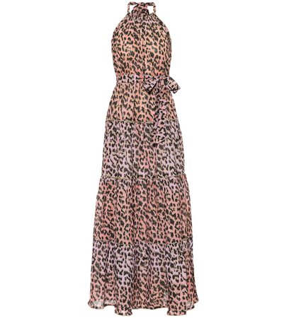 JULIET DUNN Leopard-print cotton maxi dress
