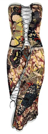 Jean Paul gaultier butterfly print dress