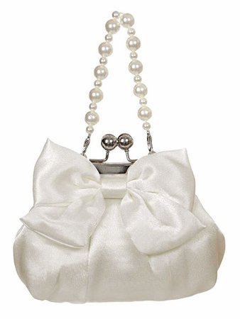 Ivory Pearl Bow Purse