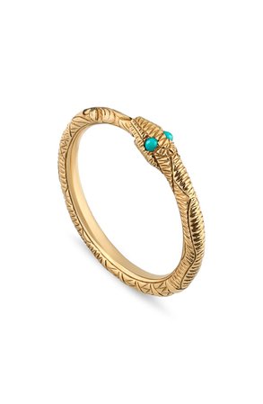 Gucci Ouroboros Turquoise Snake Ring | Nordstrom