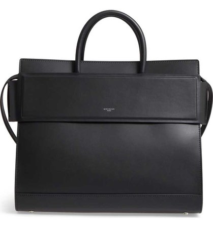 Givenchy | Horizon Calfskin Leather Tote in Black