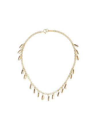 Gold & white Isabel Marant Amer charm necklace CO025920P028B - Farfetch