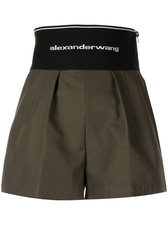 Alexander Wang logo-waistband Safari Shorts - Farfetch