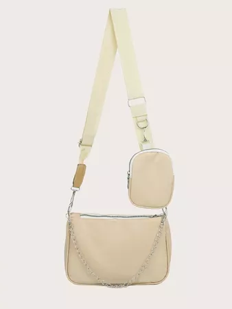 Minimalist Chain Shoulder Bag With Pocket | SHEIN USA