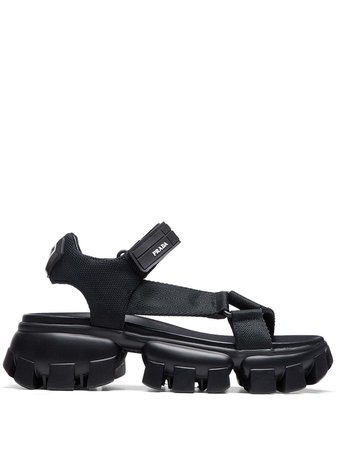 Shop Prada Thunder ridged-sole sandals with Express Delivery - FARFETCH