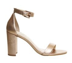 Nina gold block heel
