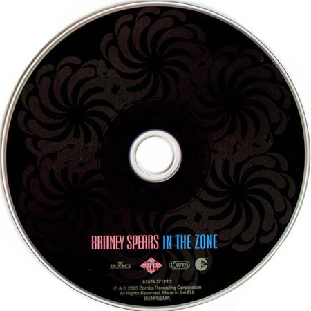 Carátula Cd de Britney Spears - In The Zone - Portada