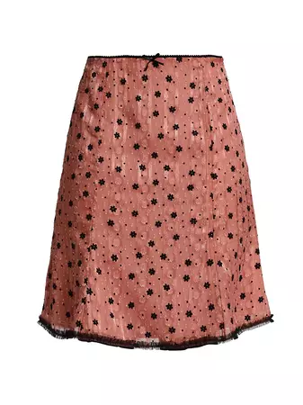 Shop GUIZIO Velvet Low-Rise Knee-Length Skirt | Saks Fifth Avenue