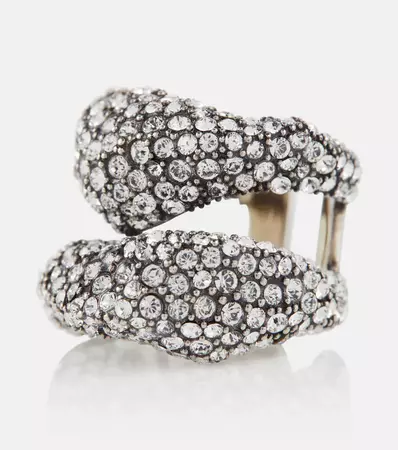 Alexander McQueen - Crystal-embellished ring | Mytheresa