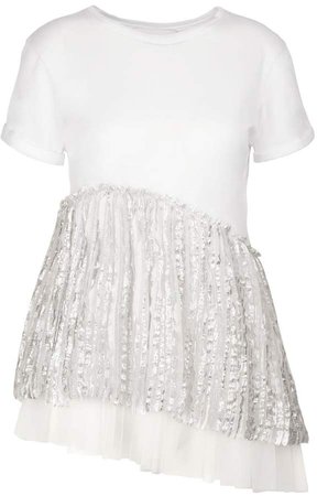 IN.NO - Brooklyn Tulle & Silver Lace Jersey Tee