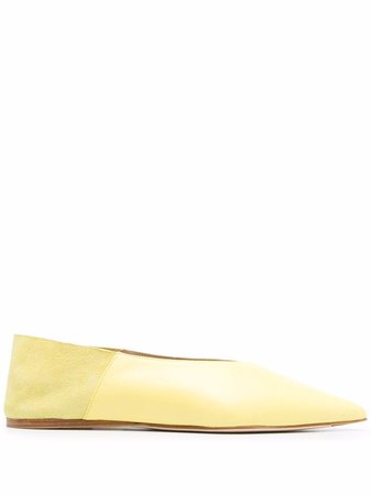 Studio Amelia pointed-toe ballerina shoes yellow F008BGE - Farfetch