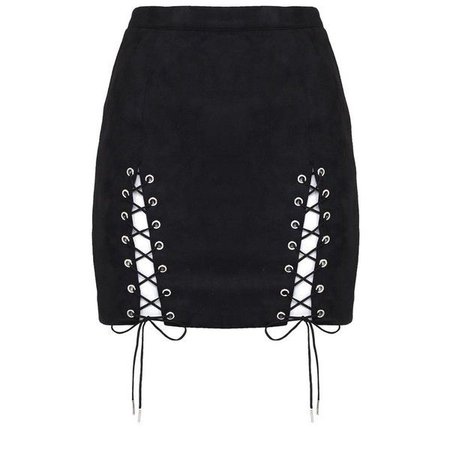 black mini skirt lace up - Google Search