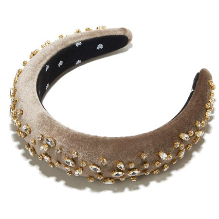 gold rhinestone sparkle hair padded headband