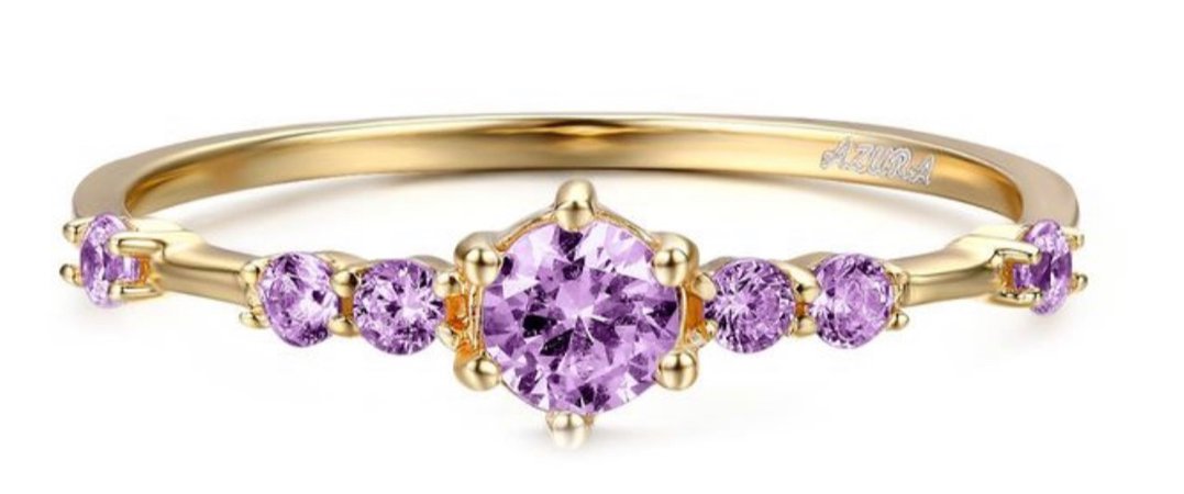 Petite Purple & Gold Ring