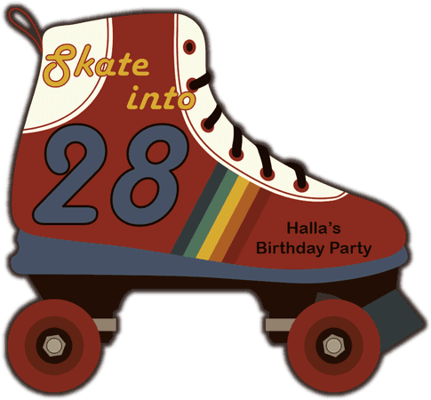 Halla 28th Birthday Party Logo