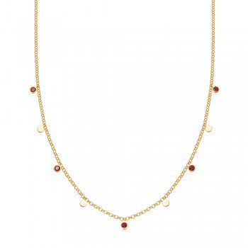 Garnet Droplet Necklace | Yellow Gold Vermeil | Astley Clarke London