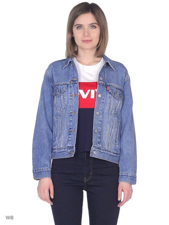 Джинсовая куртка Ex-Boyfriend Trucker Levi's® 6901137 в интернет-магазине Wildberries.ru