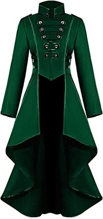 Amazon.com: Renaissance Steampunk Tailcoat Halloween Costumes for Women, Victorian Medieval Pirate Vampire Gothic Jacket Dress Viking Coats (L, Green) : Clothing, Shoes & Jewelry