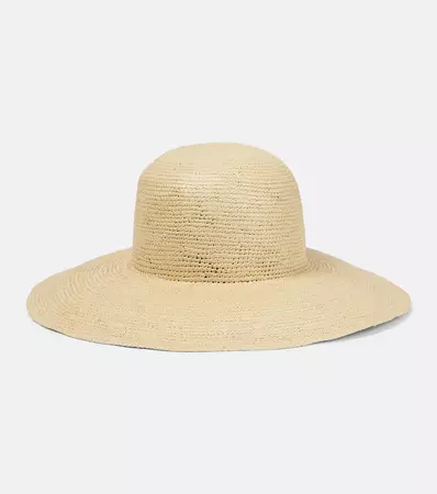 Woody Straw Sun Hat in Beige - Chloe | Mytheresa