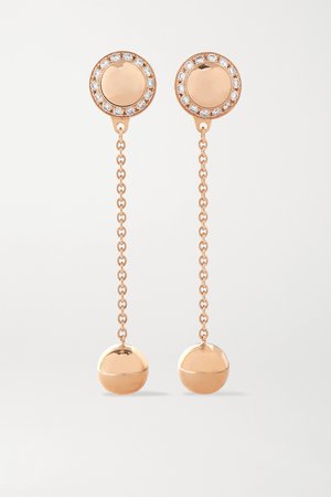 Rose gold Possession 18-karat rose gold diamond earrings | Piaget | NET-A-PORTER