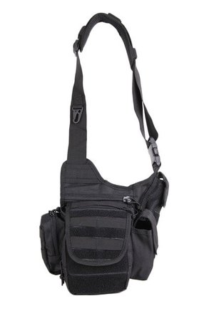SLING Shoulder BAG MULTIFUNCTION - BLACK Black | Military Tactical \ Bags & Pouches \ Shoulder Bags militarysurplus.eu