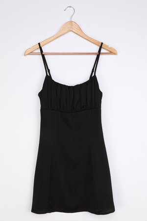 Black Mini Dress - Empire Waist Dress - Sleeveless Dress - LBD - Lulus