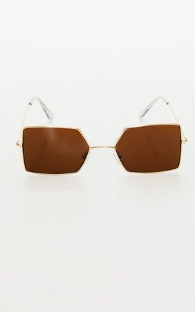 Black Retro Square Sunglasses | Accessories | PrettyLittleThing