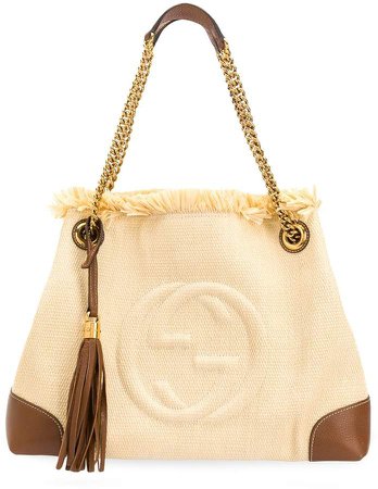 Pre-Owned stitched GG woven tote