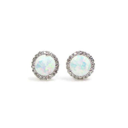 Earrings | Shop Women's White Sterling Silver Round Zircon Earring at Fashiontage | E303013WHITE