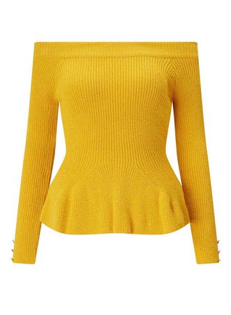 http://us.missselfridge.com/en/msus/product/new-in-893013/ochre-peplum-knitted-bardot-top-7889986