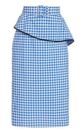 Belted Gingham Cotton-Blend Skirt By Rodarte | Moda Operandi