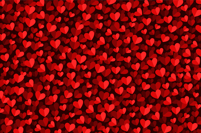 Valentine's day red hearts background 1893870 Vector Art at Vecteezy