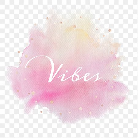 Vibes calligraphy png on gradient pink | Free stock illustration | High Resolution graphic