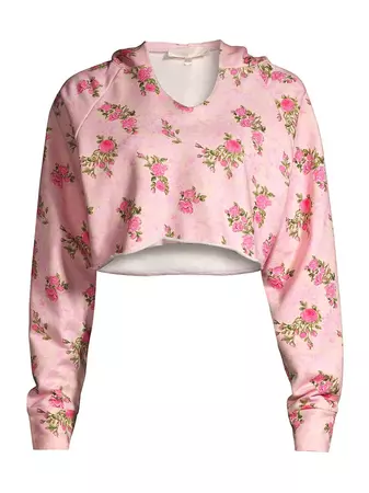 Shop LoveShackFancy Jemina Cropped Pajama Top | Saks Fifth Avenue