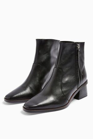 MARGOT Leather Mid Boots | Topshop