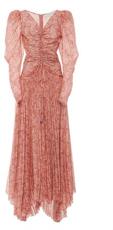 Paisley-Patterned Cotton And Silk-Blend Dress