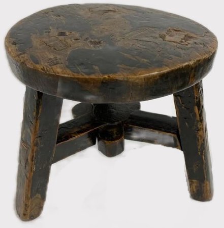 antique wood stool